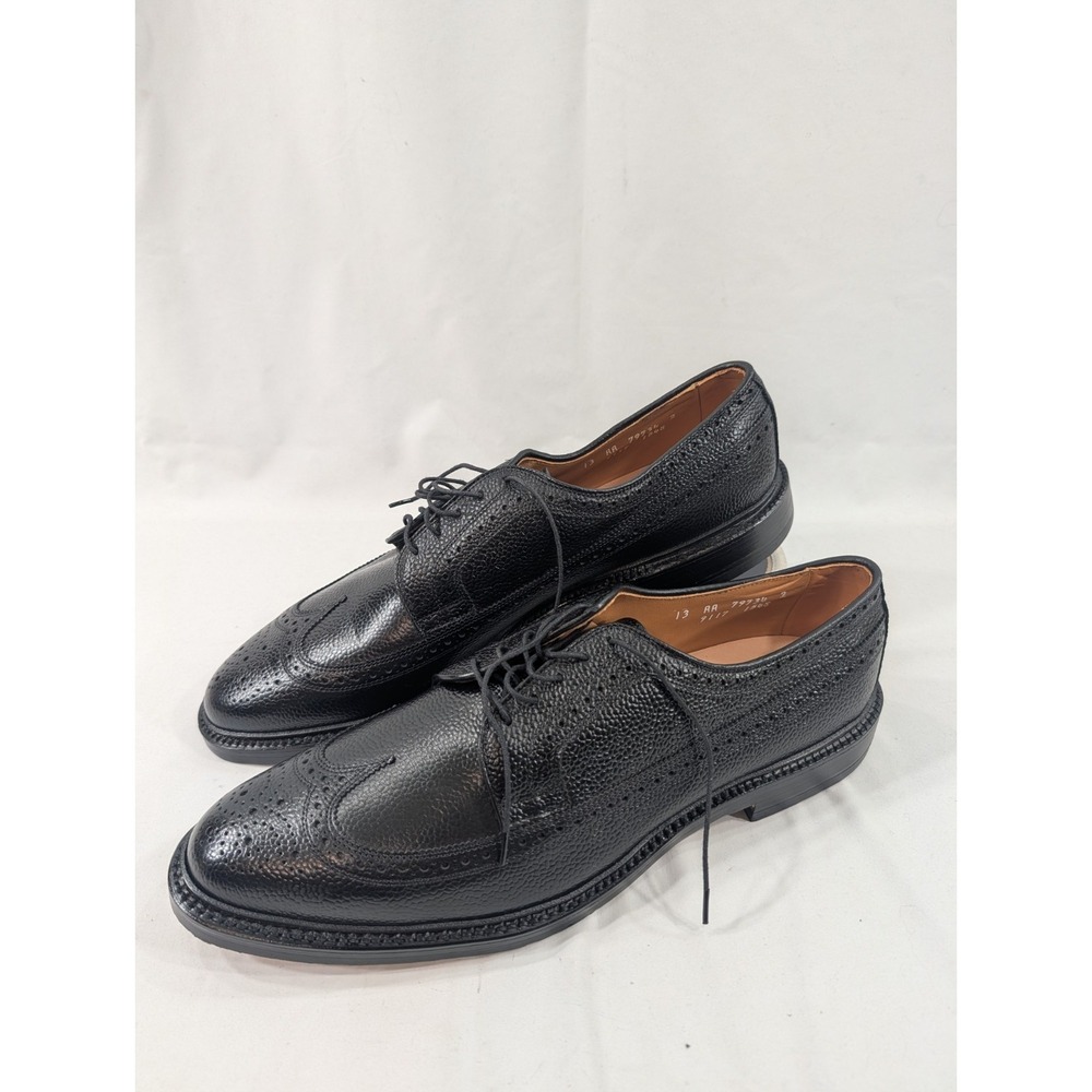 Allen Edmonds Black Pebbled Leather Wingtip Oxfords